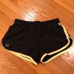 black athletic shorts